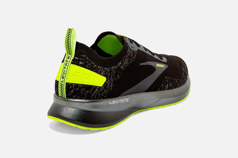 Brooks Levitate 4 Road Running Shoes Womens - Black/Green - AVPDL-7382